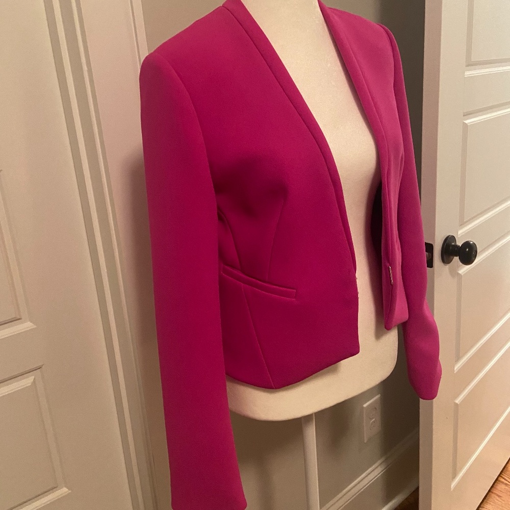 DVF Bright Pink Seamed Blazer